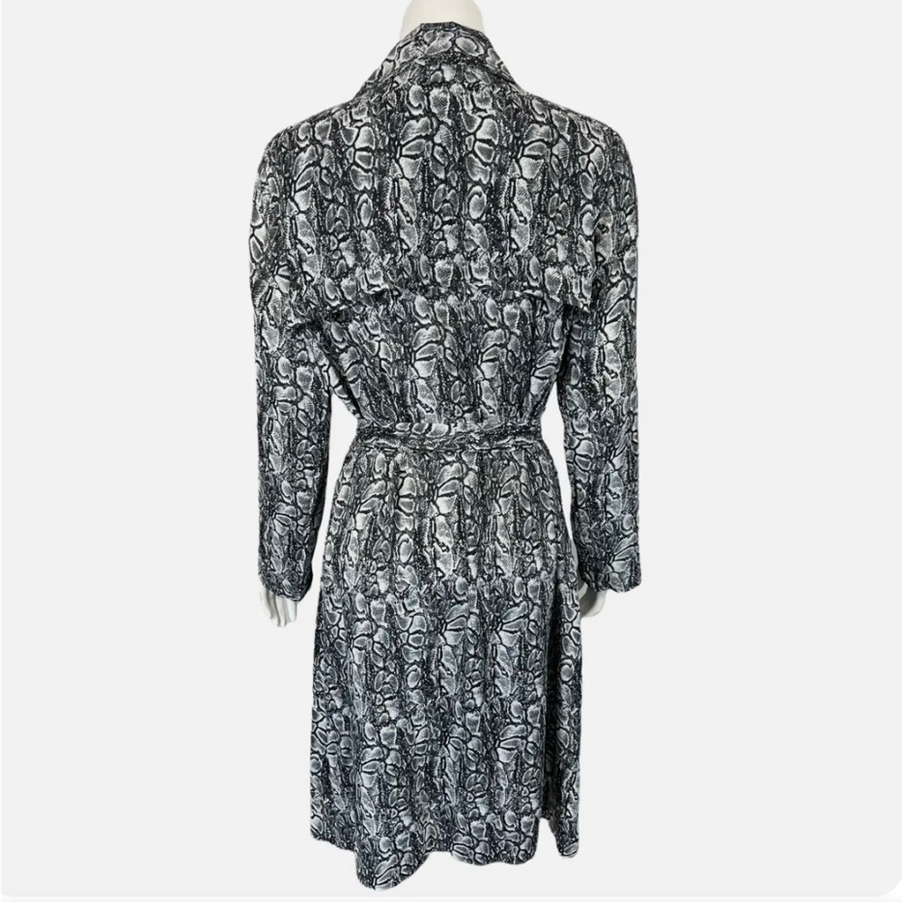 Laurie Felt Animal-Print Duster BLACK SNAKE Small Polyester Printed